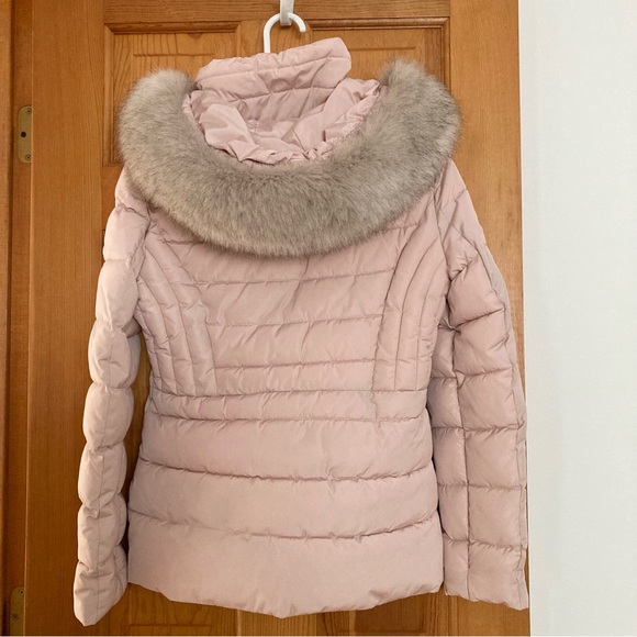 Calvin Klein Performance Puffer coat with Detachable Fur Hood, Blush Pink, XS - Picture 3 of 6